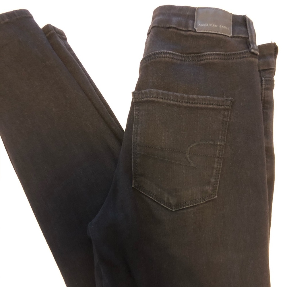 American Eagle Black High Waisted Skinny Jeans
